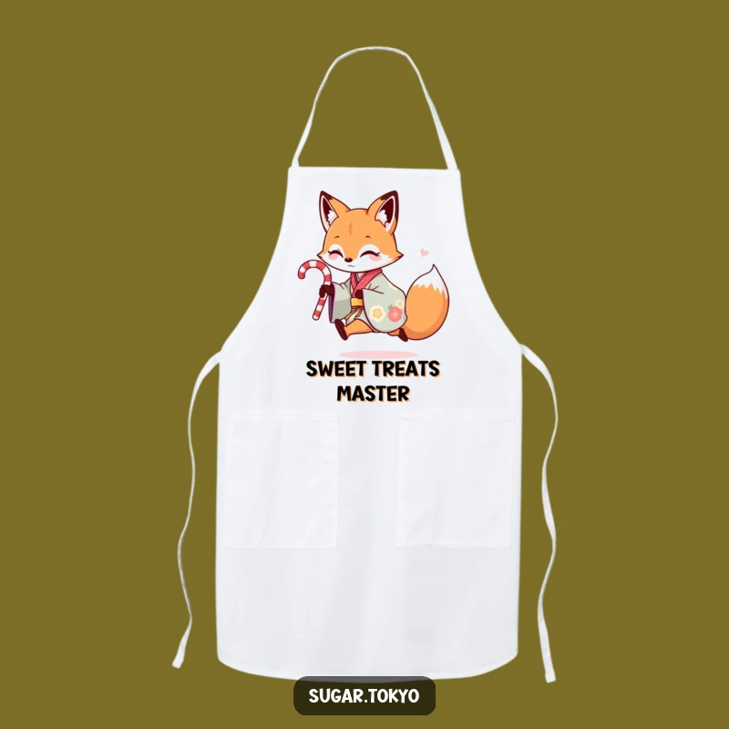 Funny Fox Kimono Apron: Playful Chef Fox, Practical Funny Gift