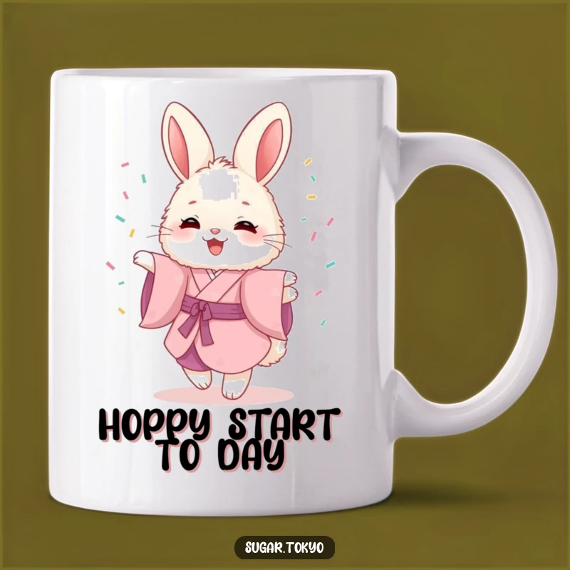 Funny Bunny Kimono Sprinkles Mug - Joyful & Hilarious Gift for You!