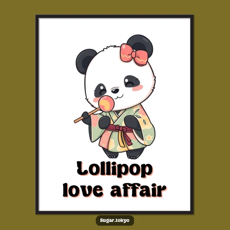 Funny Panda Kimono Digital Art: Instant Happy Panda Download, Sweet Funny Gift Art