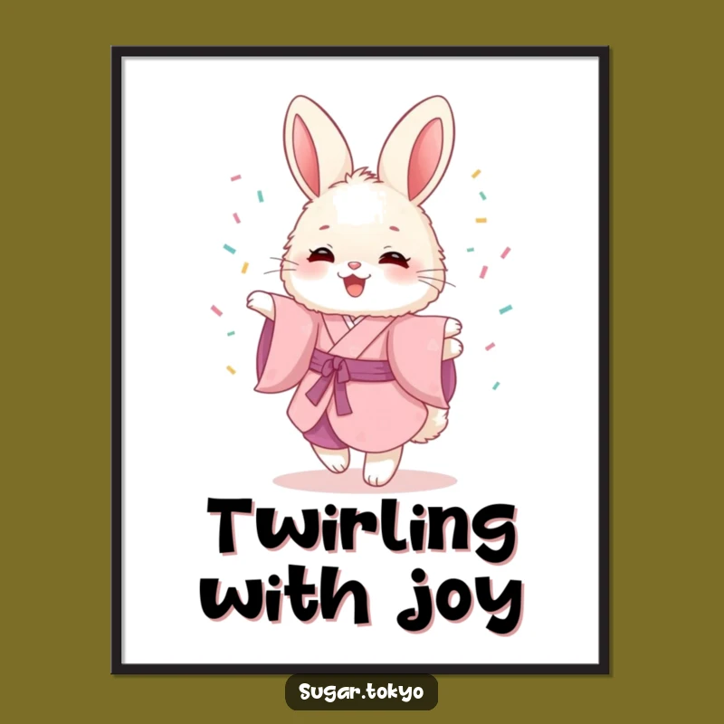 Funny Bunny Kimono Digital Art - Instant Joyful Decor!