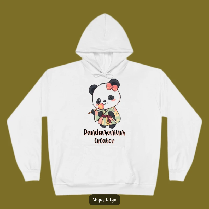 Funny Panda Kimono Hoodie: Cozy Happy Panda with Lollipop, Perfect Funny Gift