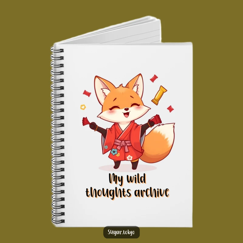 Funny Playful Fox Candy Wrapper Notebook - Mischievous and Hilarious Journal