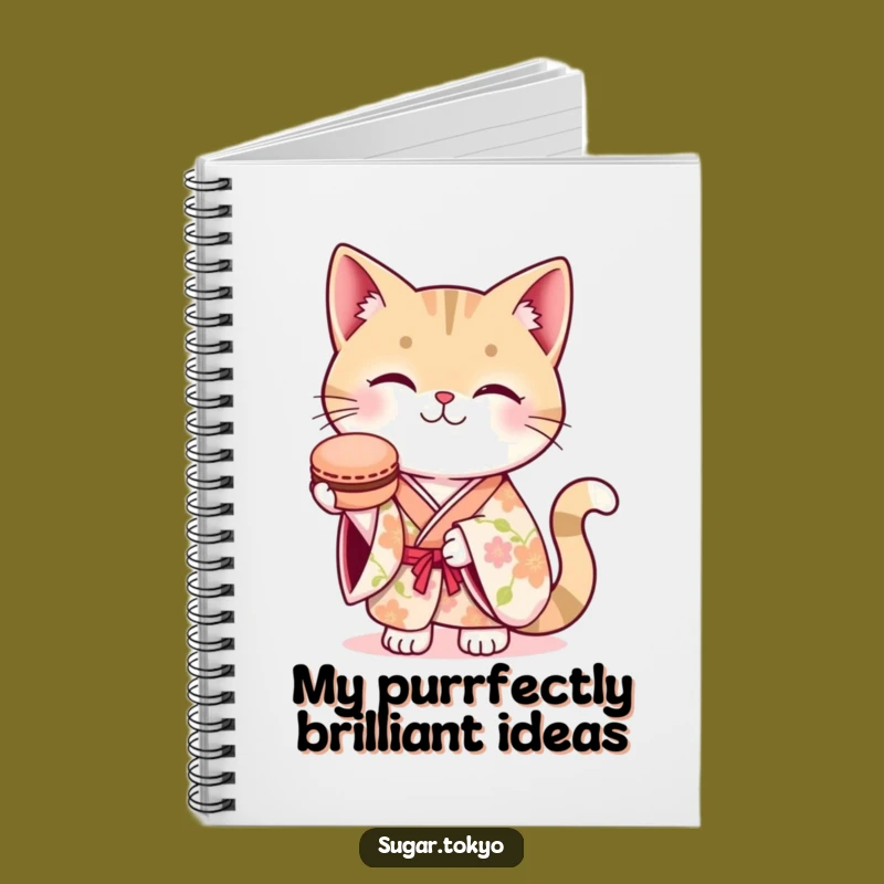 Funny Cat Kimono Notebook - Journal Your Thoughts Hilariously!