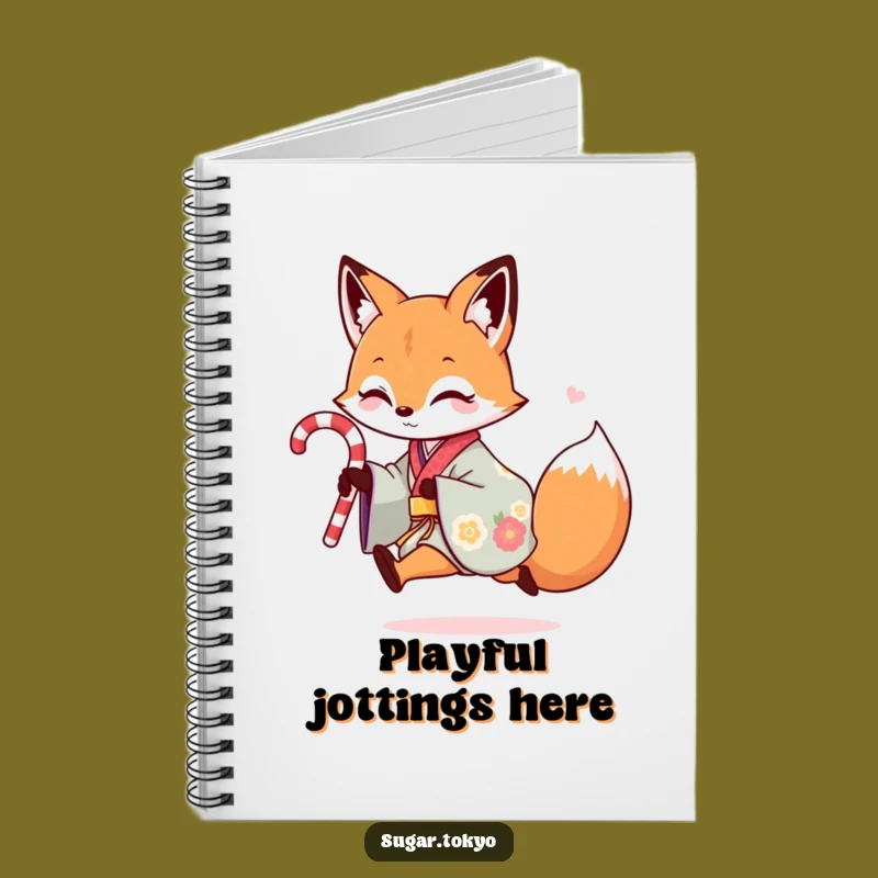 Funny Fox Kimono Notebook: Journal Playful Moments with Skipping Fox, Great Funny Gift